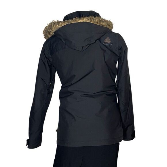BURTON Dry Ride Black Jacket Snowboard Ski Winter Removable Hood Size Small - Picture 2 of 13